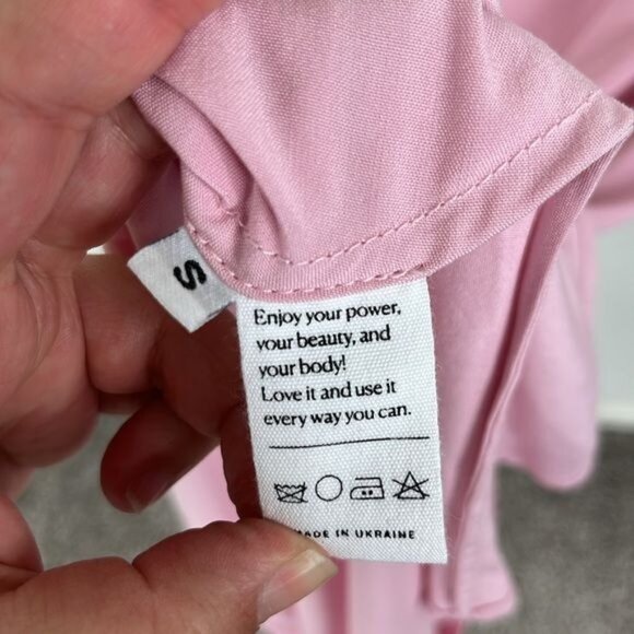 Sleeper “voulez Vous Dancer?” Dress Pink Midi Fuzzy Straps Biased - Picture 9 of 12